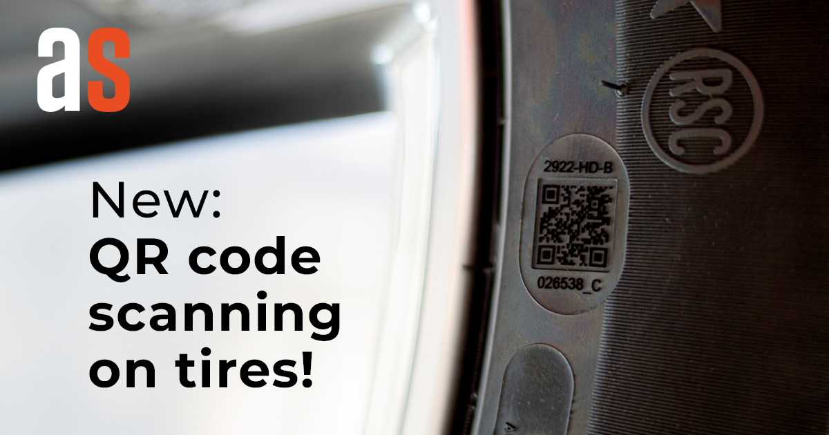 New QR code scanning on tires
